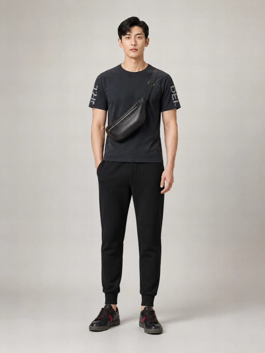 Gucci Leather Lace-Up Sneakers