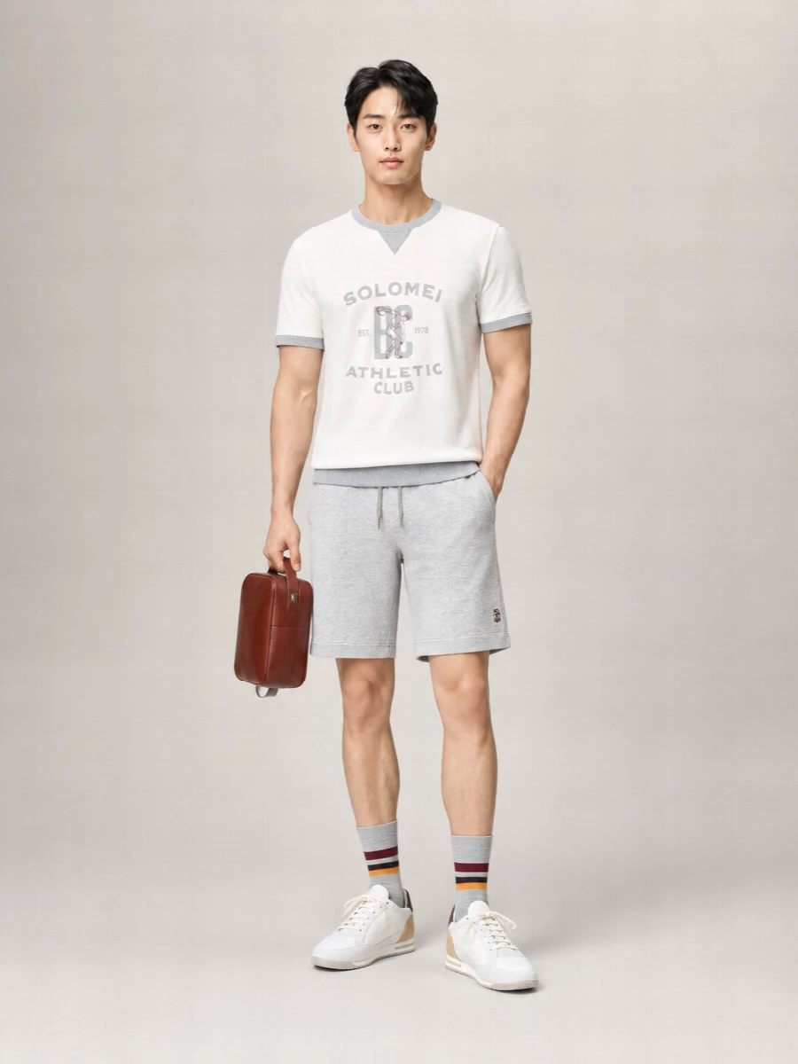 Brunello Cucinelli Silk Blend Double Knit Bermuda Shorts