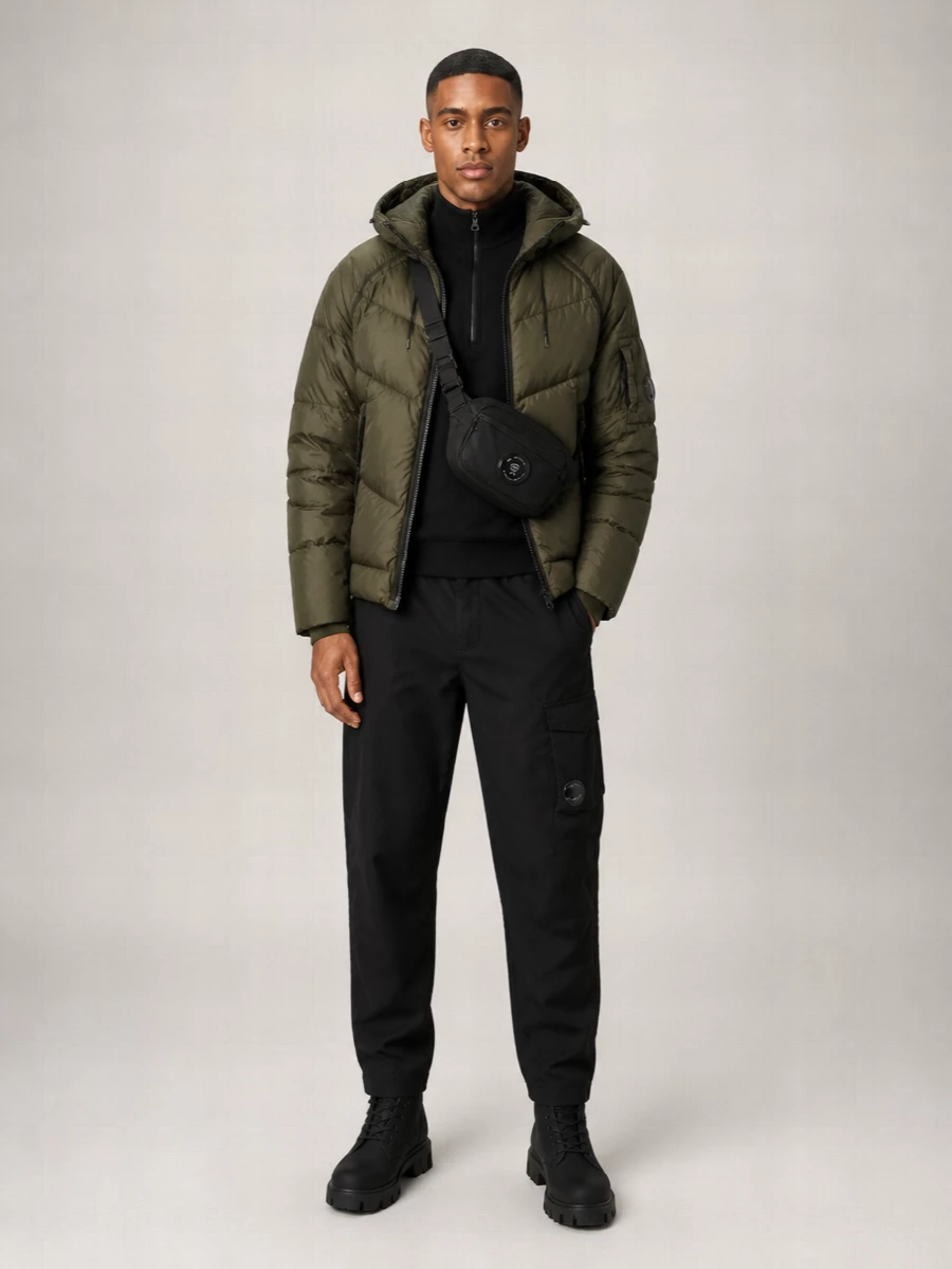 C.P. Company down hooded puffer jacket