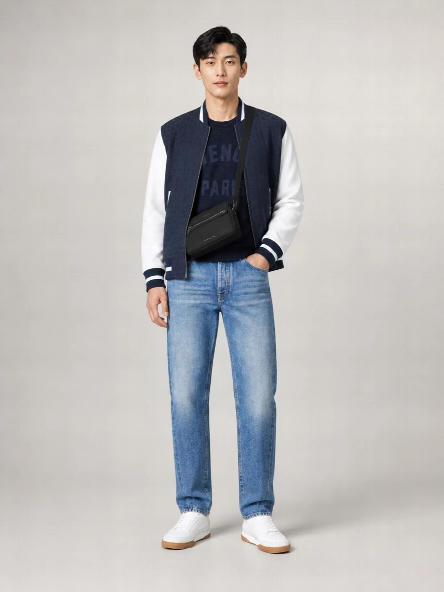 Givenchy Leather Logo Print Bomber Jacket