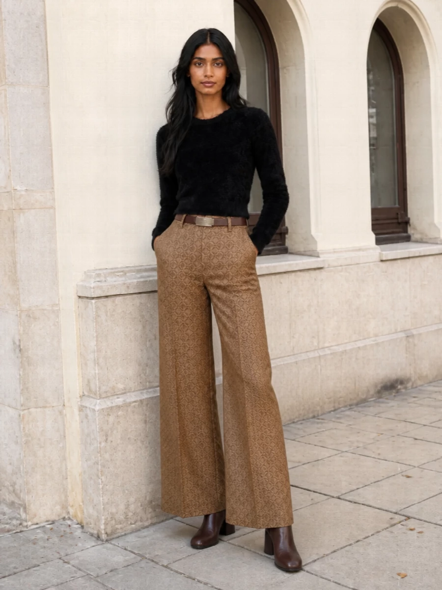Marine serre camel trousers margiela brown boots