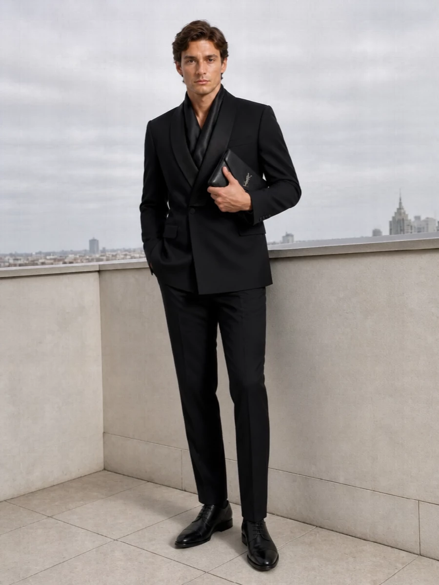 Alexander mcqueen tuxedo saint laurent oxfords