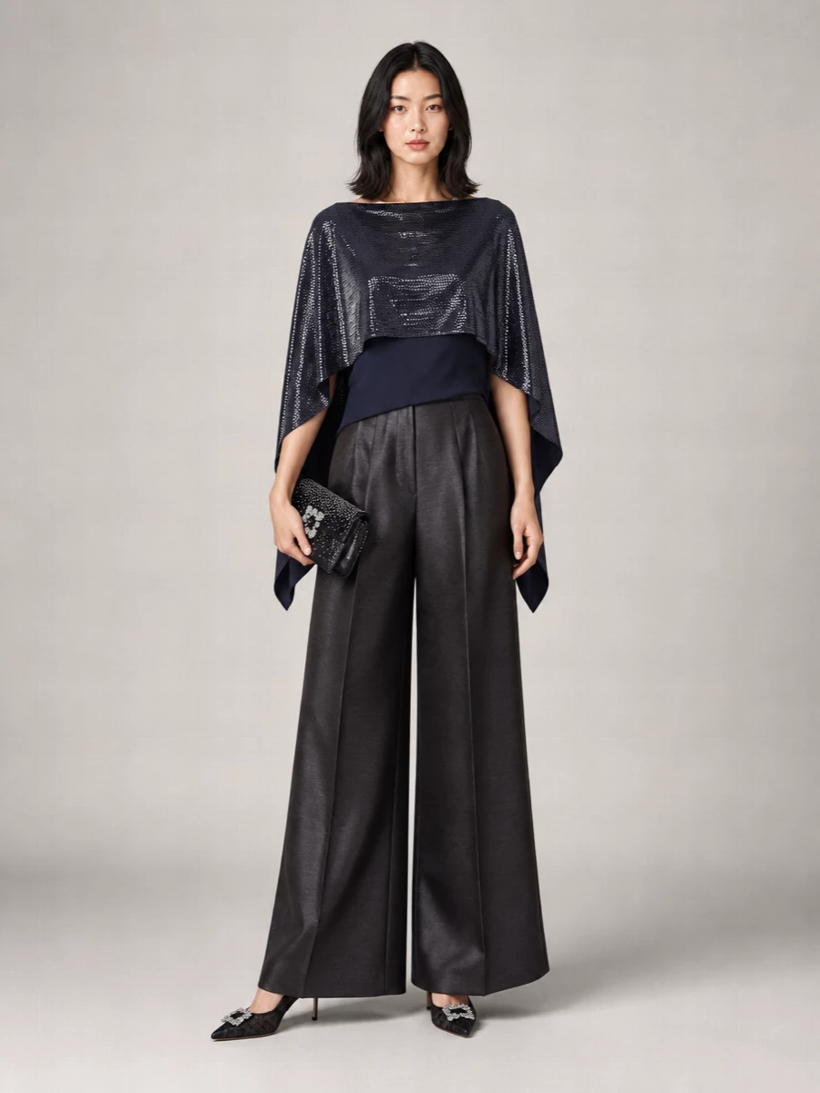 Alberta Ferretti Sequin Cape