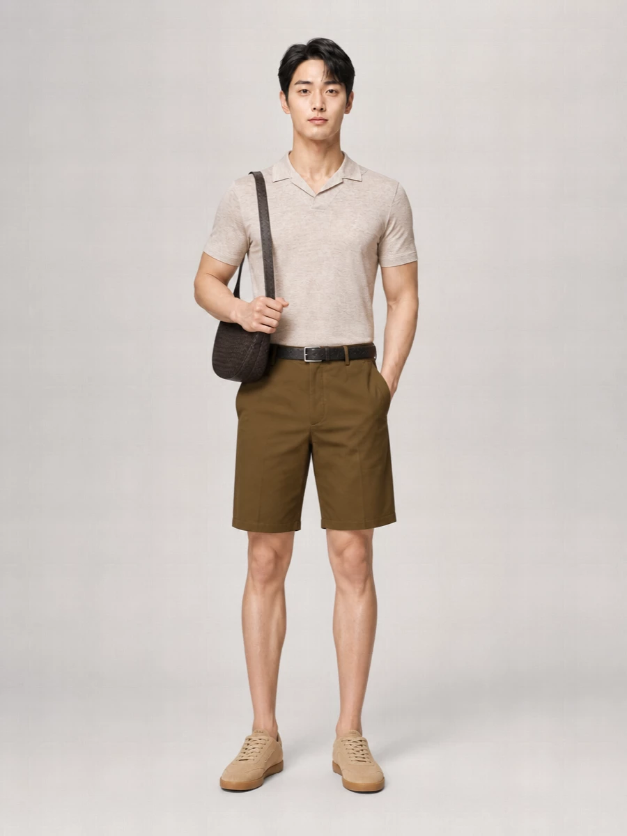 Zegna Linen-Blend Chino Shorts