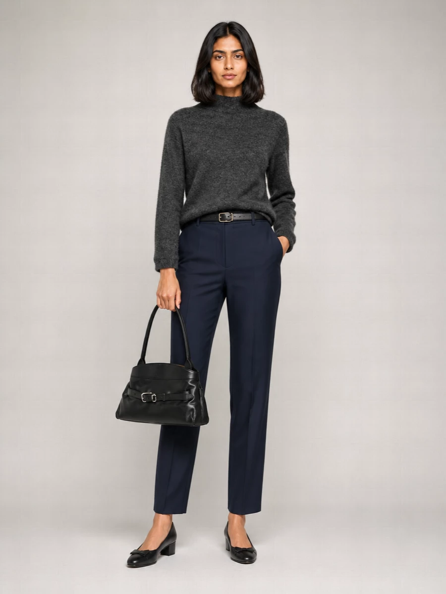 S Max Mara Virgin Wool Wide-Leg Trousers