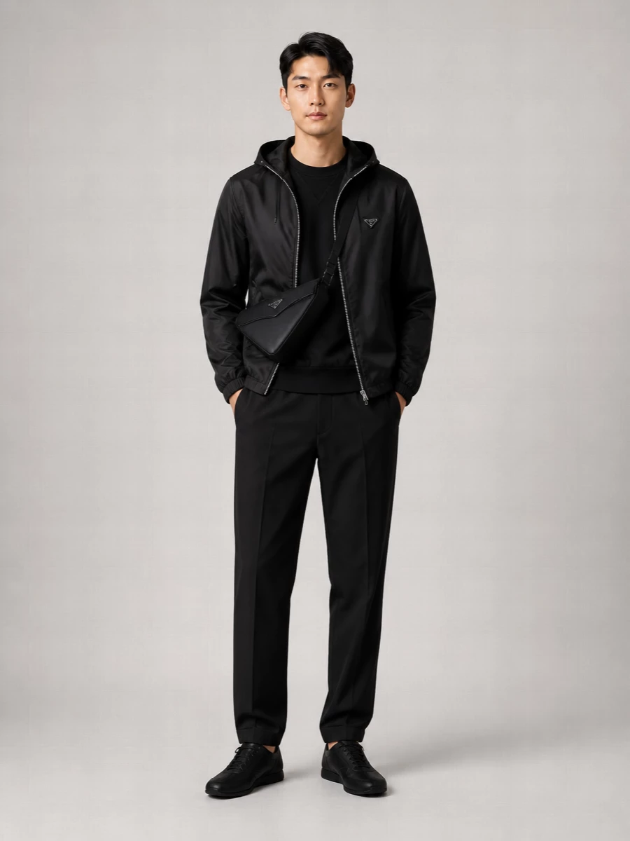 Prada Recycled Polyamide Hooded Jacket