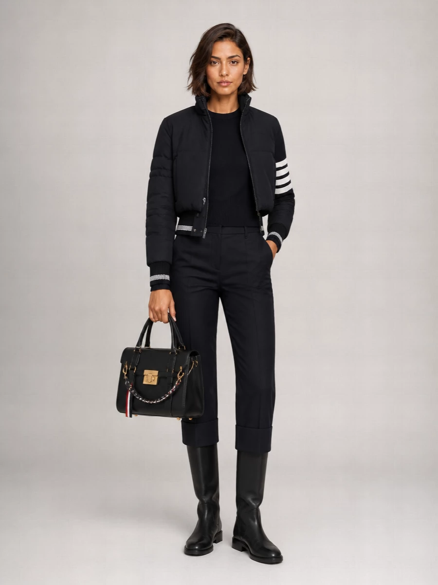 Thom Browne down cropped puffer jacket