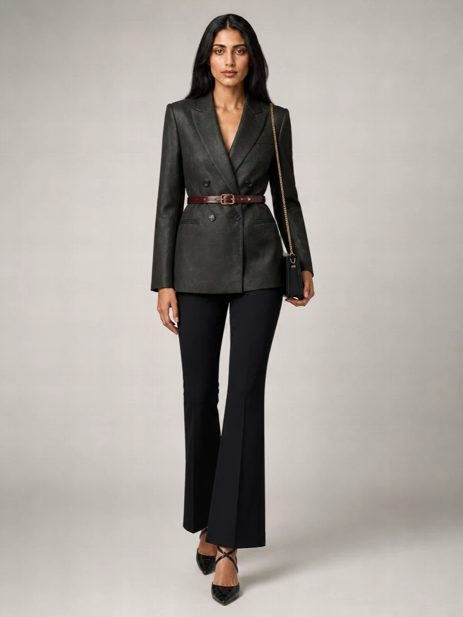 Etro wool paisley-jacquard double-breasted blazer