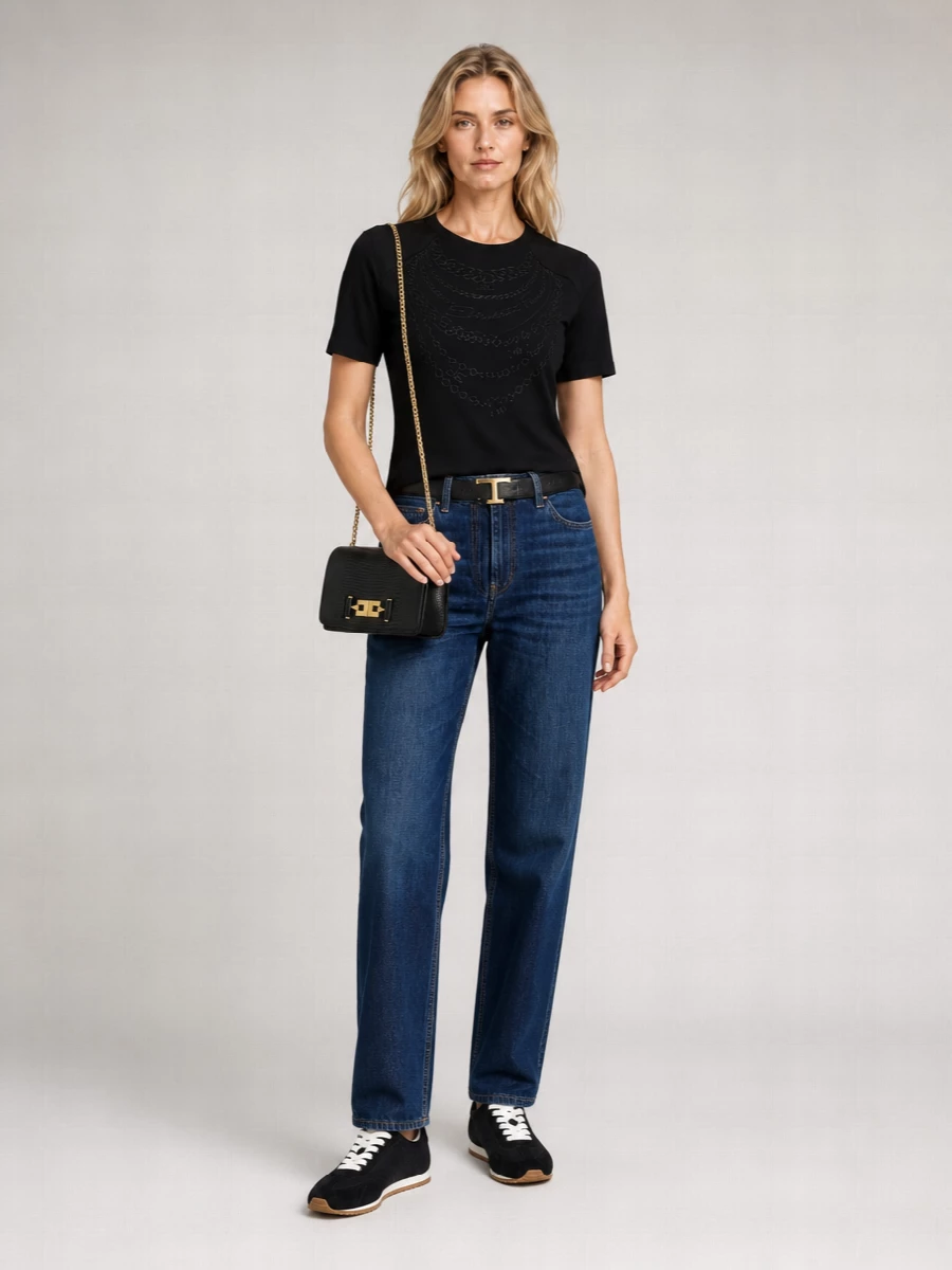 Elisabetta Franchi Cotton Printed T-Shirt