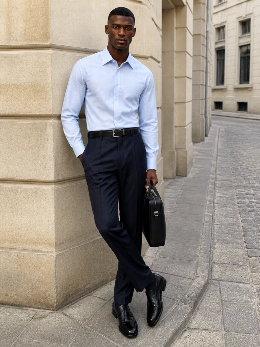Tom ford shirt pinstripe trousers loafers