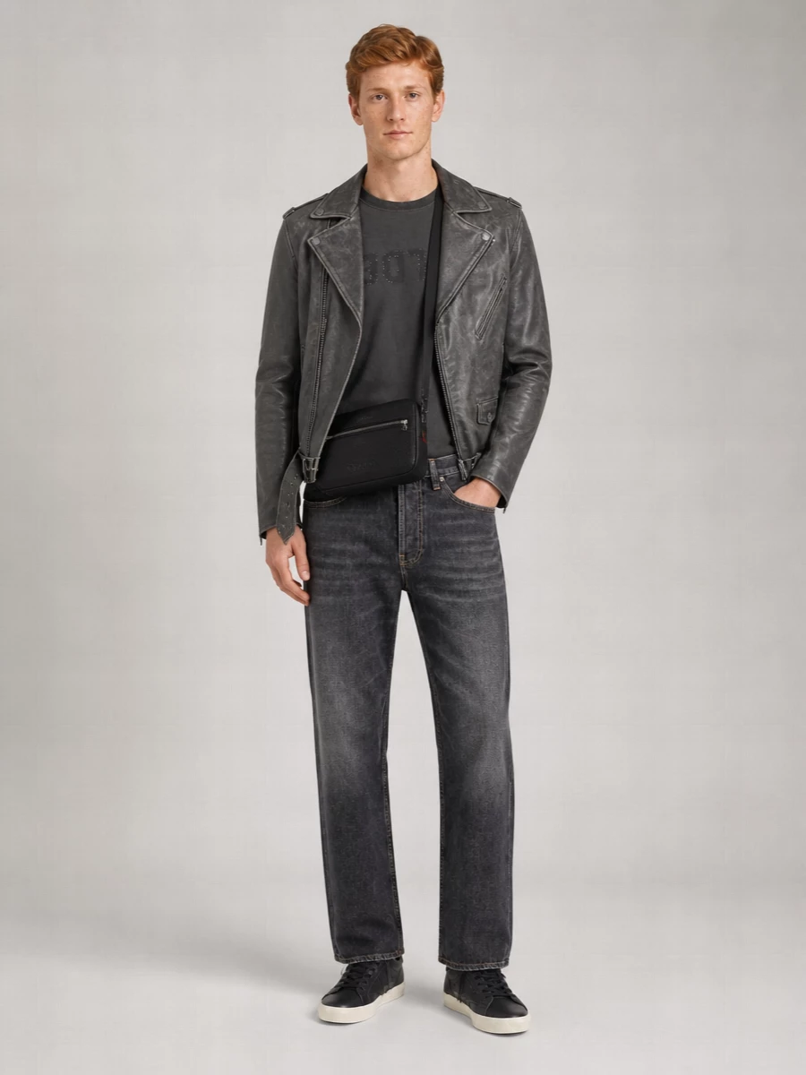 Golden Goose Leather Biker Jacket