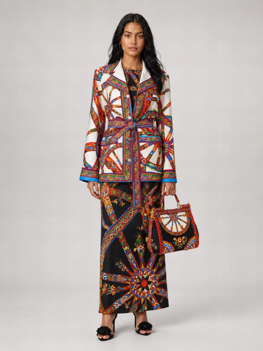 Dolce&Gabbana Silk Printed Shirt Jacket
