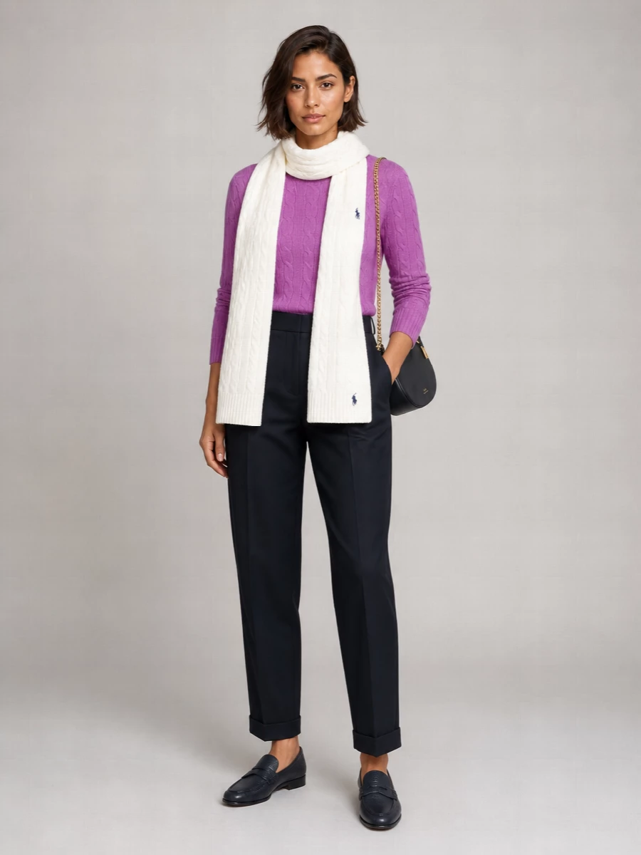 Ralph Lauren Wool Cashmere Long Sleeve Sweatshirt