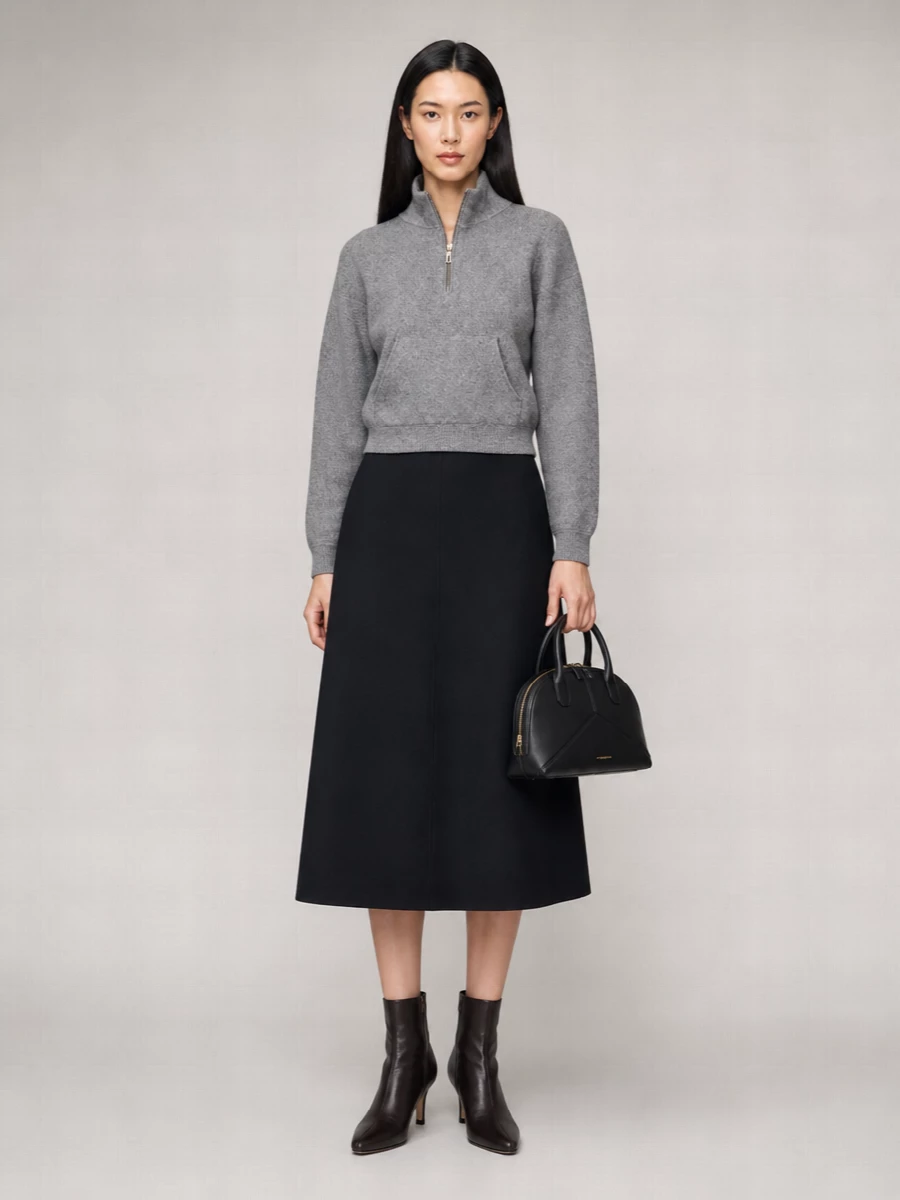 Victoria Beckham relaxed-fit half-zip jumper