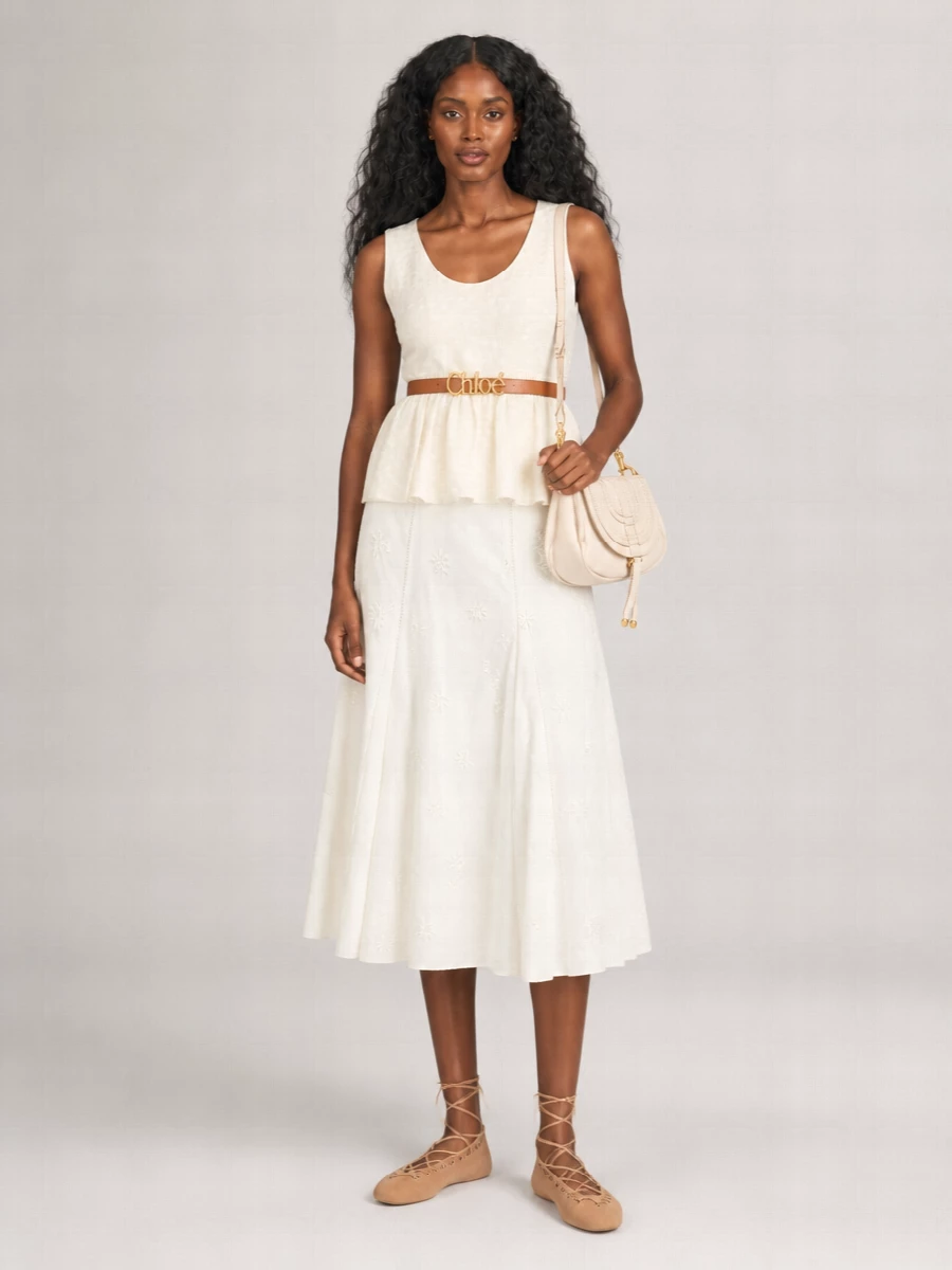 Chloé Silk Peplum Top