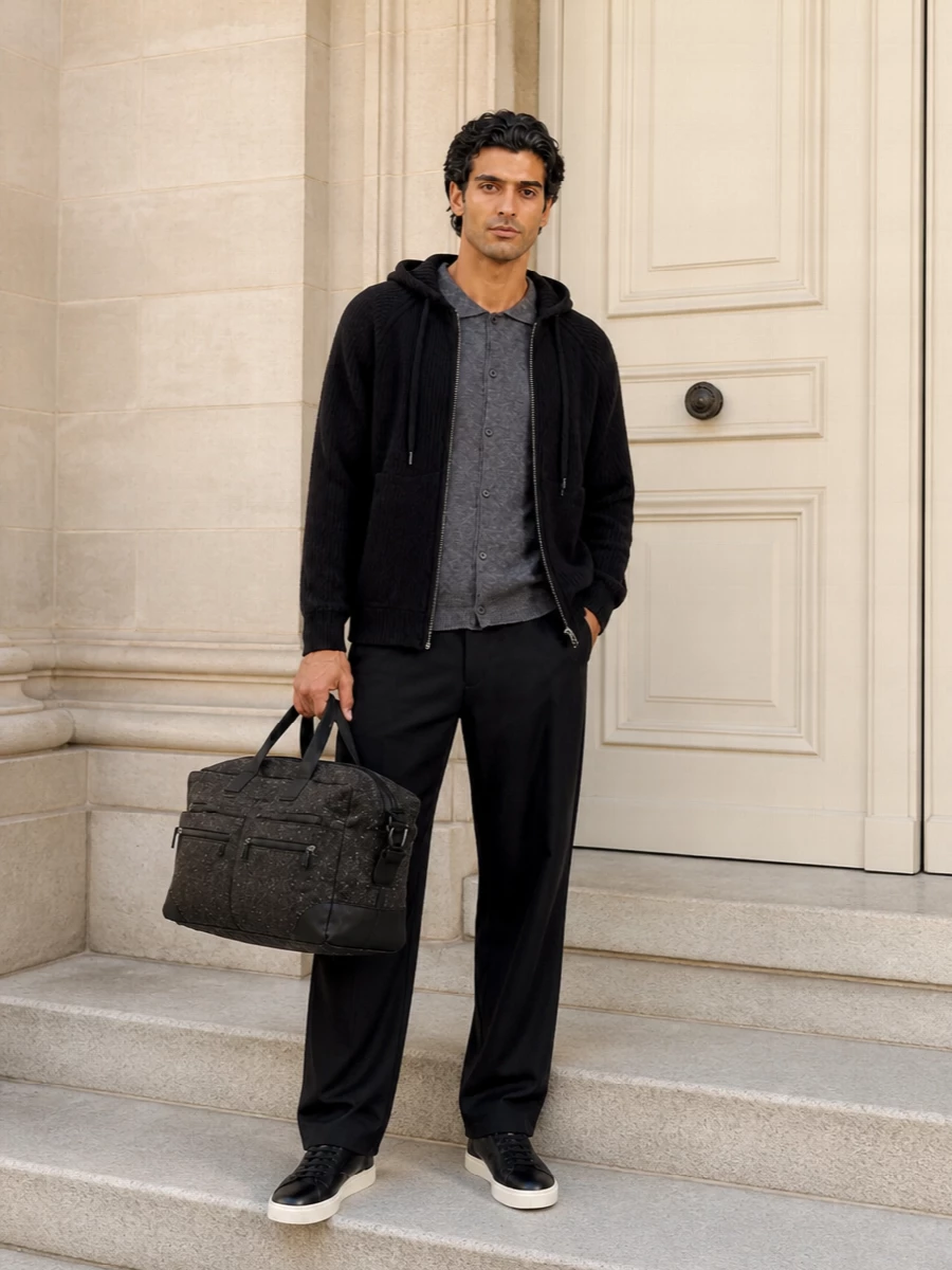 Dunst black hoodie straight jeans outfit