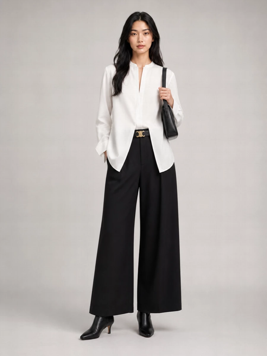 Studio Nicholson Cotton Corduroy High-Rise Relaxed Curved-Leg Wide-Leg Trousers