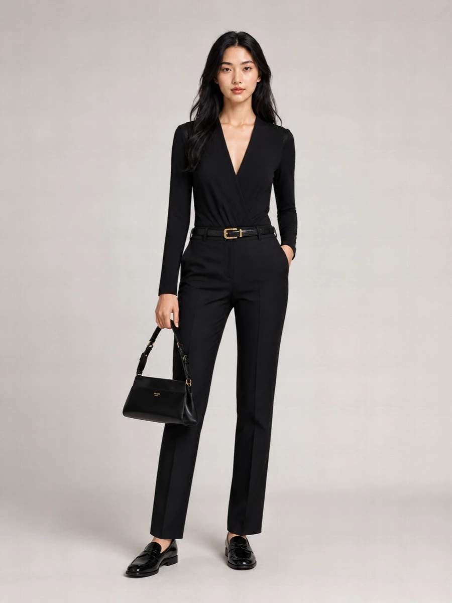 Versace Virgin Wool Straight-Leg Trousers