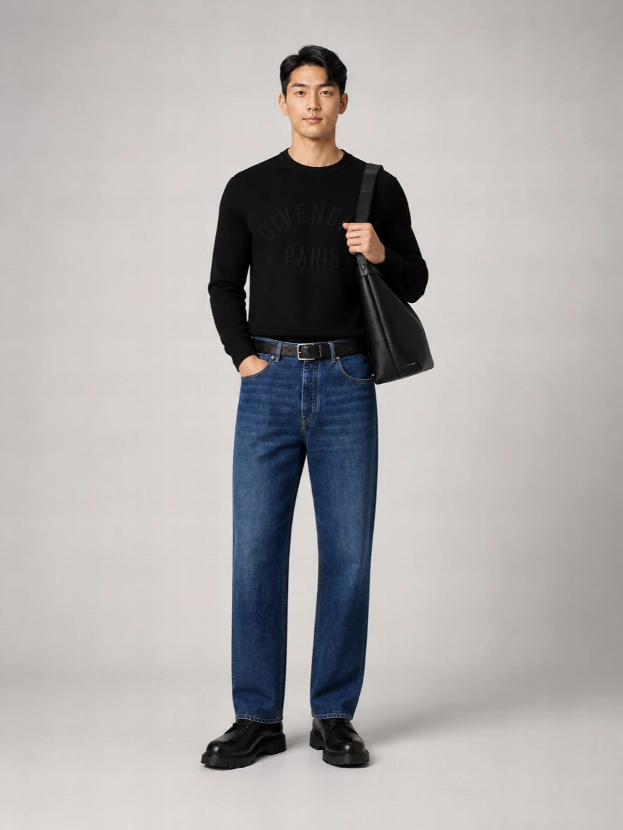Givenchy Denim Relaxed-Fit Straight-Leg Jeans