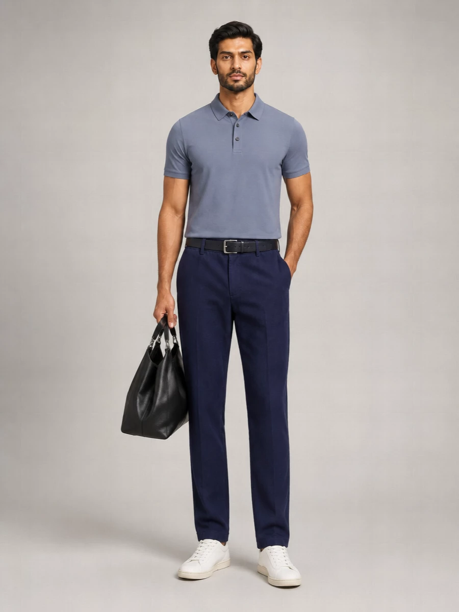 Giorgio Armani Wool Regular-Fit Short-Sleeve Polo Shirt