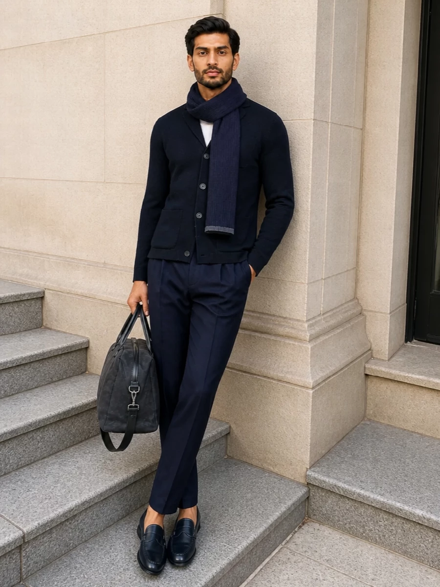 Brunello cucinelli navy trousers dior loafers