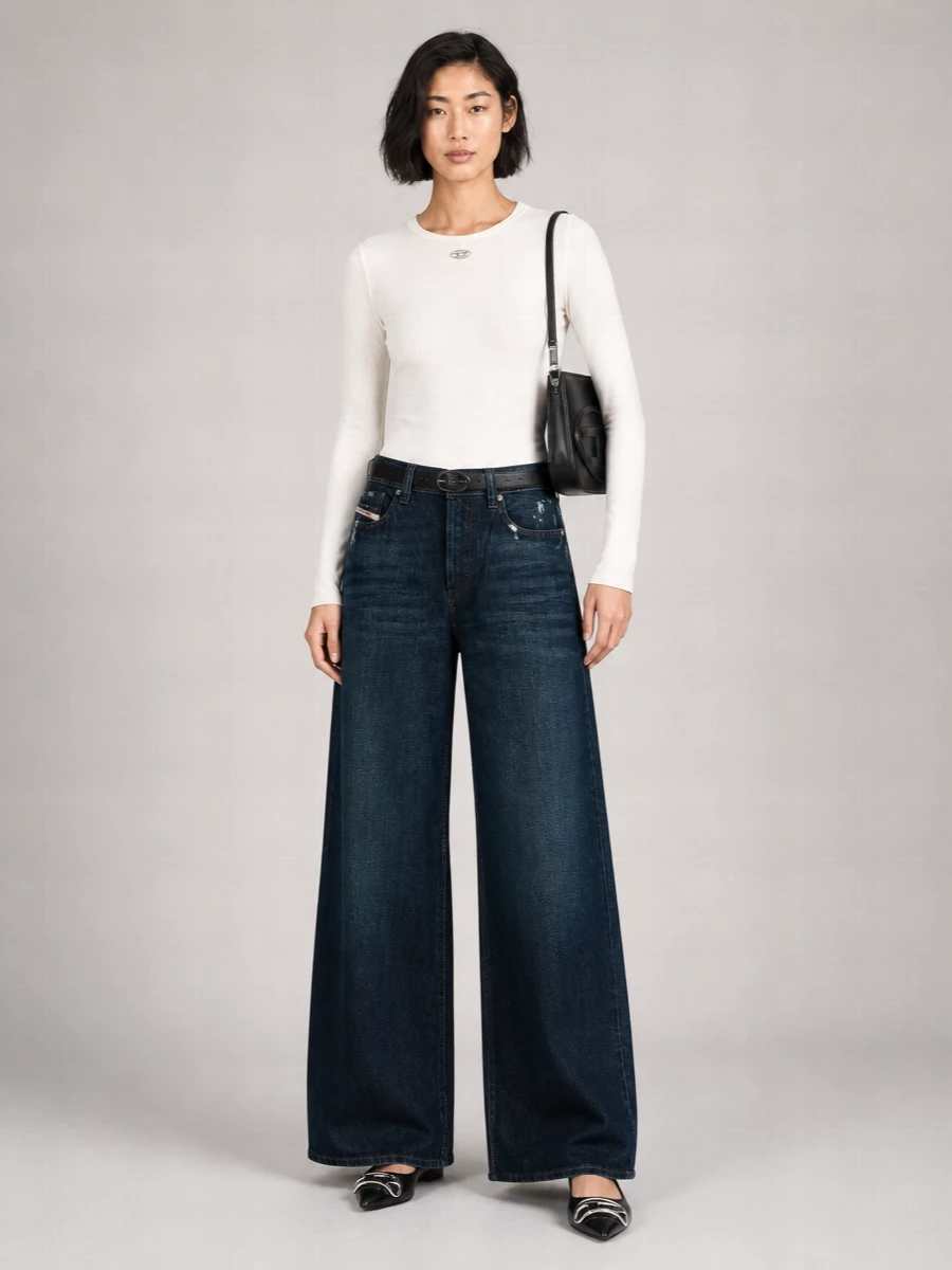 Diesel Denim Wide-Leg Trousers