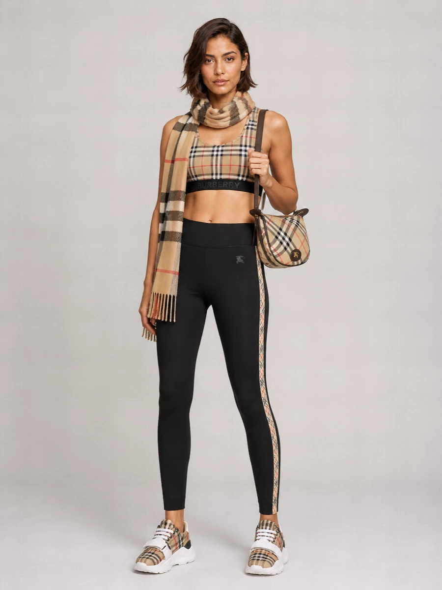 Burberry Check Silk Shoulder Bag