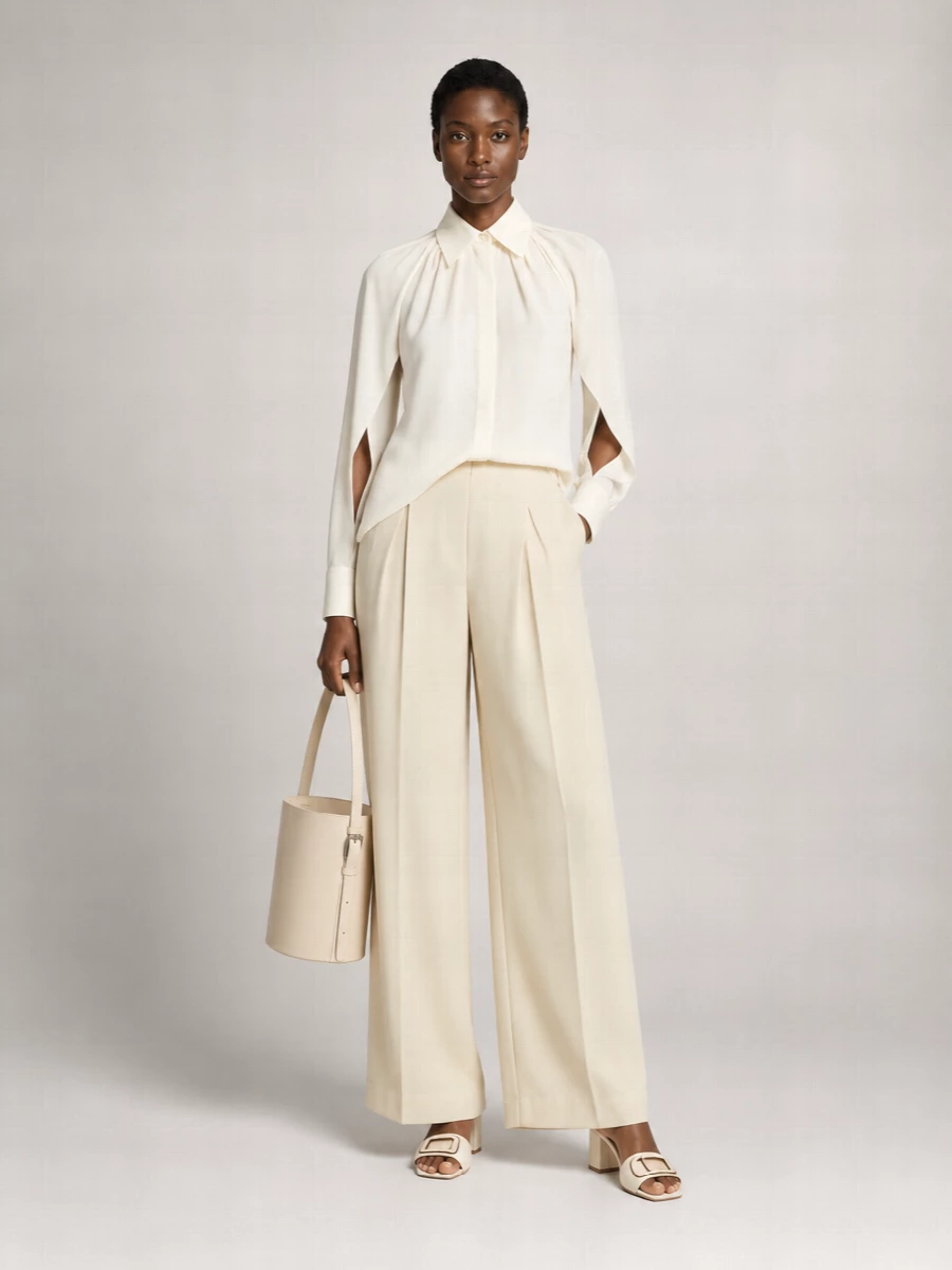 Max Mara Silk Wide-Leg Trousers