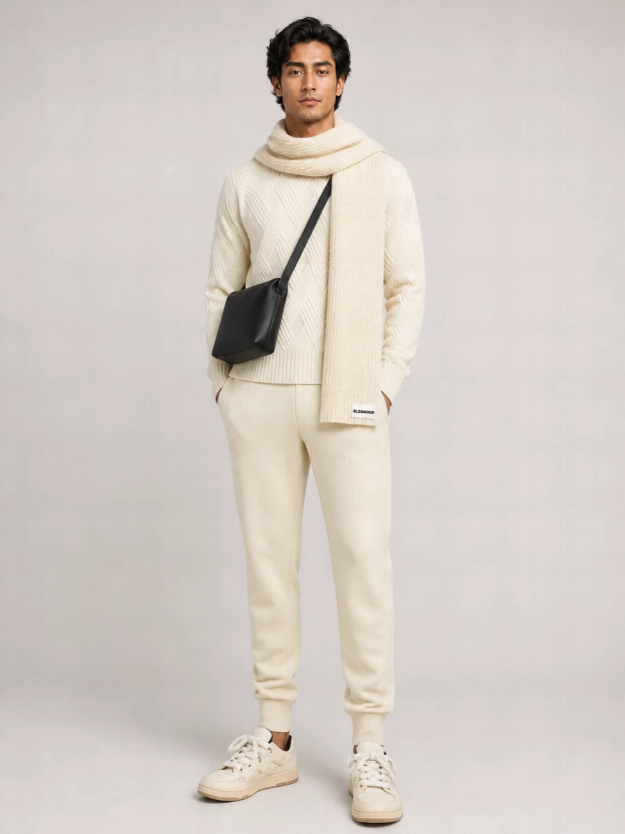 Lanvin wool tapered knit jogger trousers
