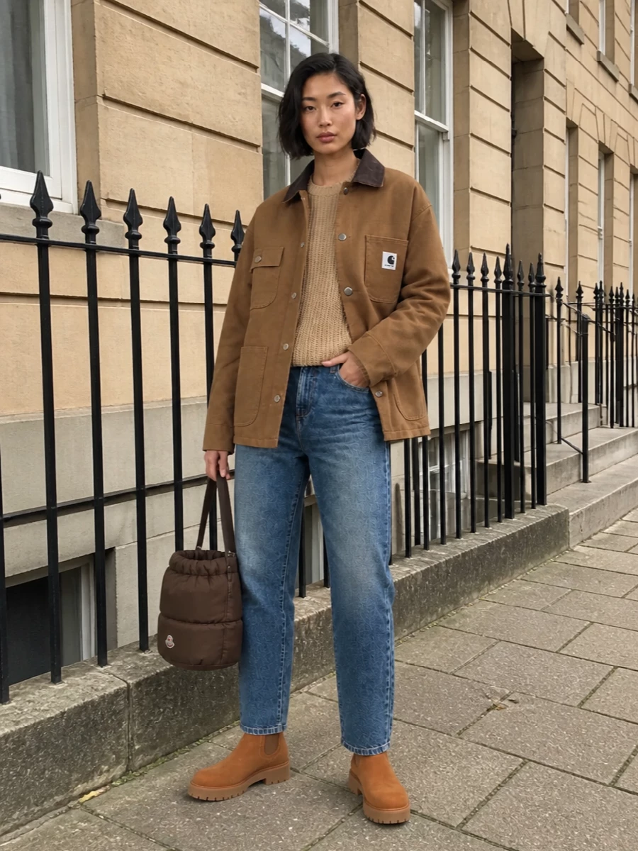 Carhartt chore jacket jeans timberland boots