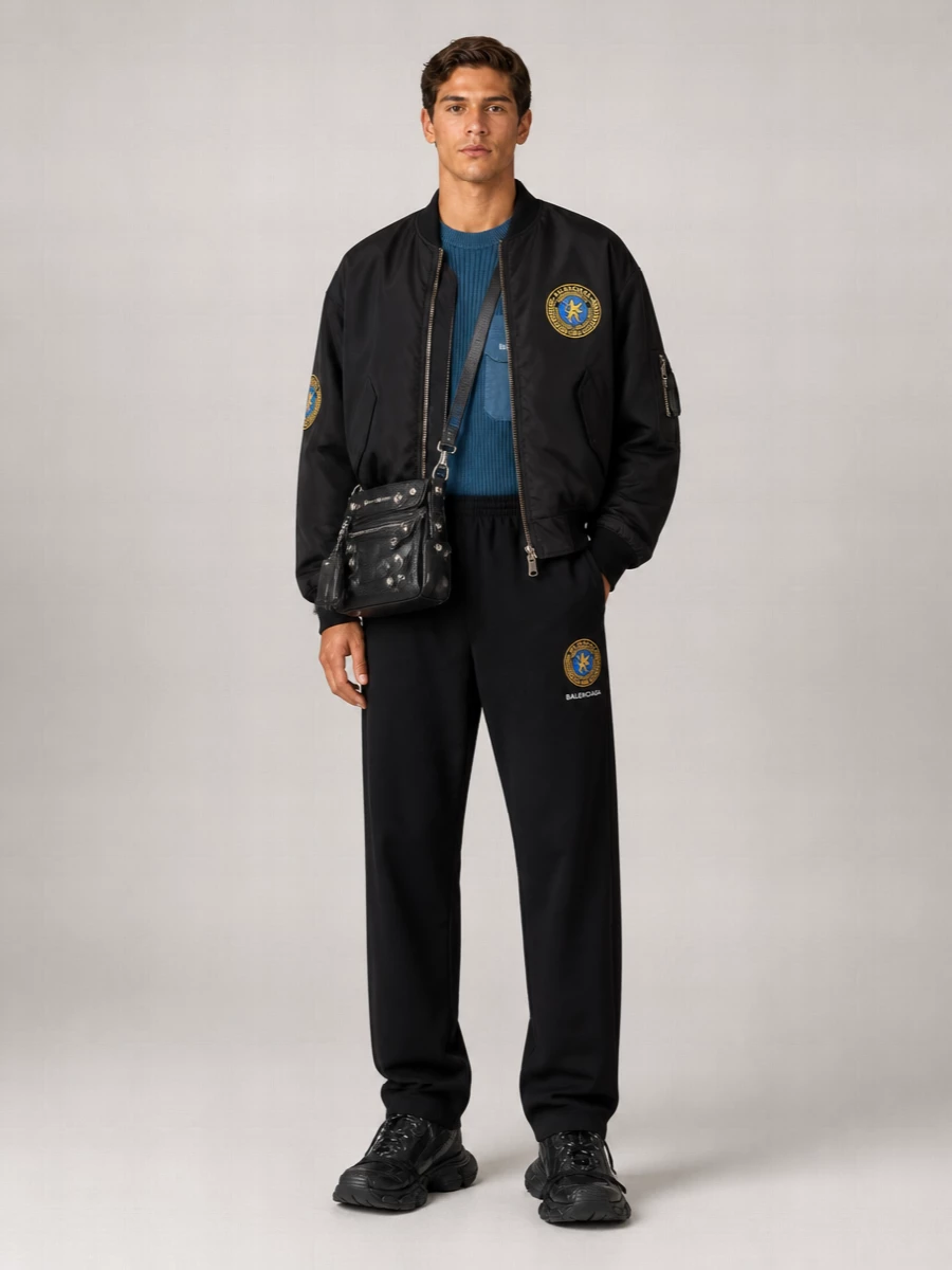 Balenciaga Down Large Fit Bomber Jacket