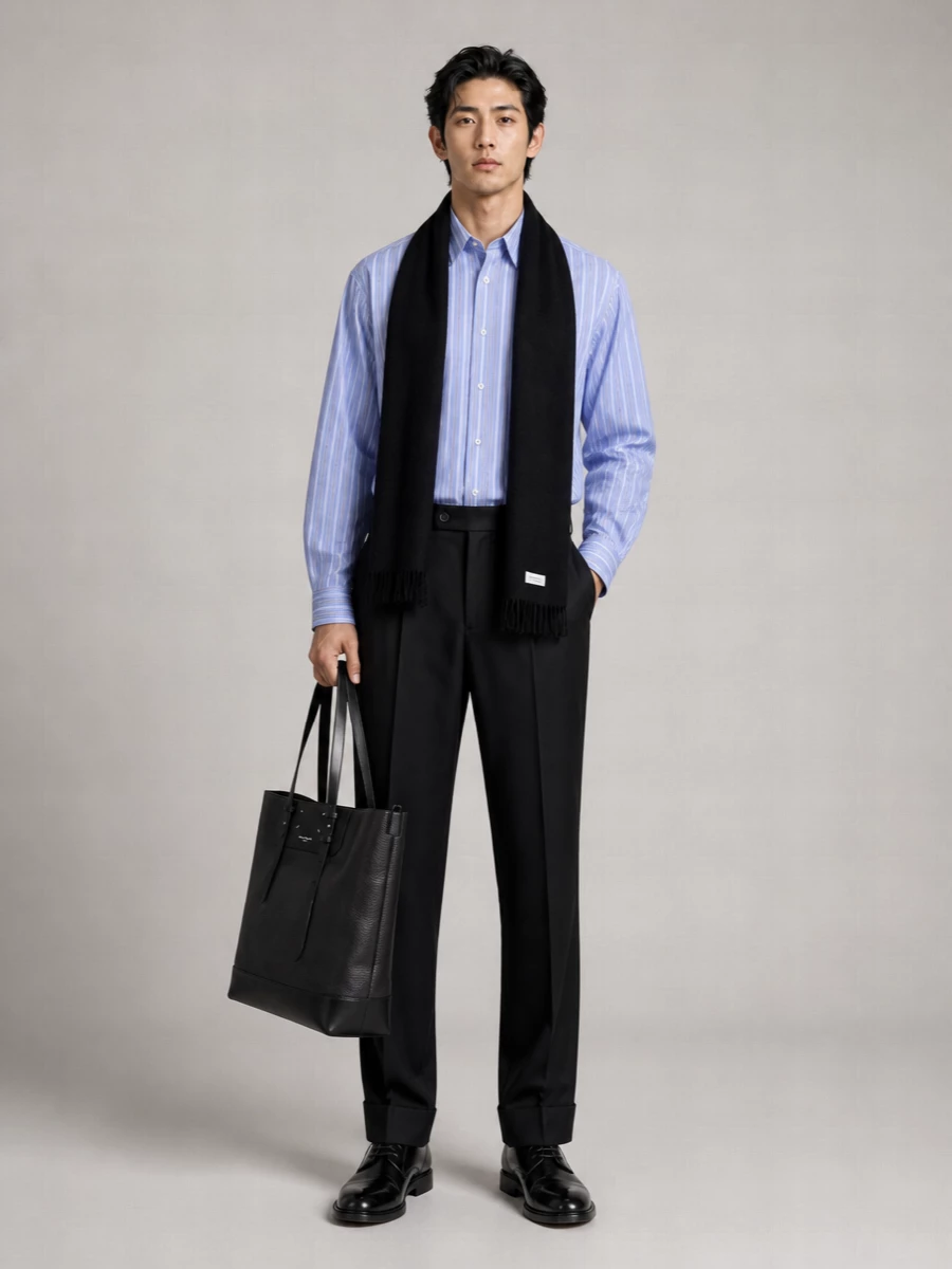Maison Margiela Striped Cotton Long-Sleeve Shirt