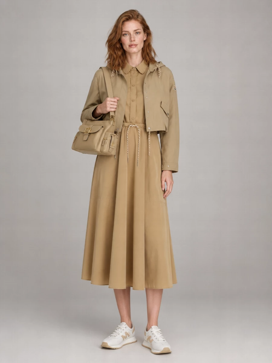 Moncler Down Hooded Cropped Jacket
