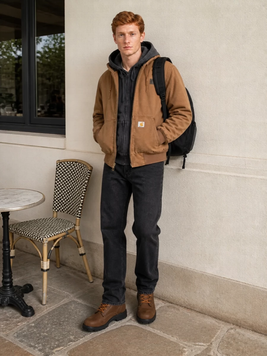 Carhartt bomber black jeans timberland boots
