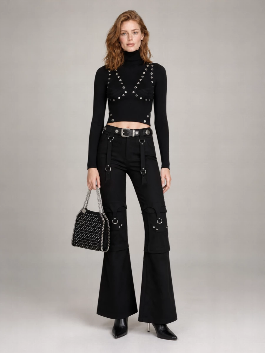 Off-White Flared Wide-Leg Cargo Trousers