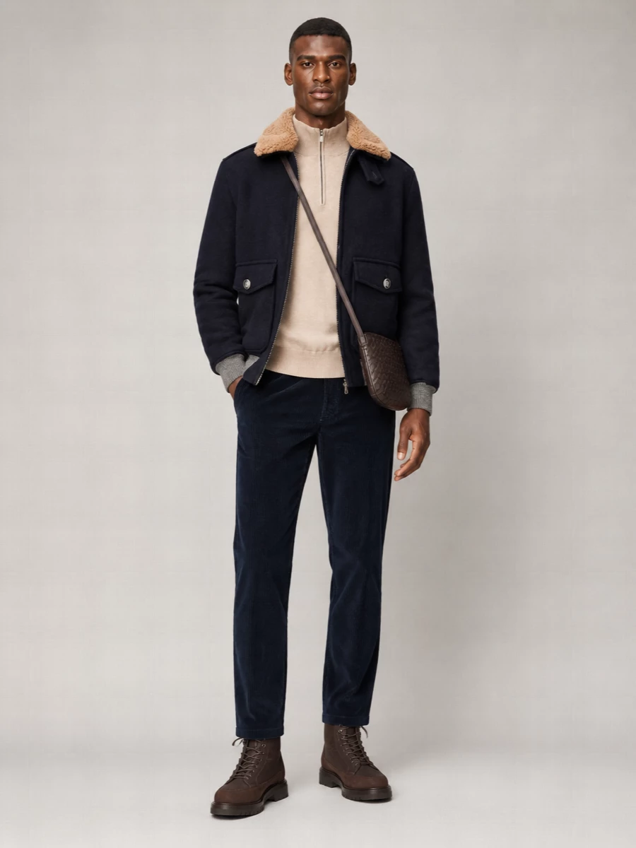 Brunello Cucinelli Cashmere Regular-Fit Single-Breasted Bomber Jacket