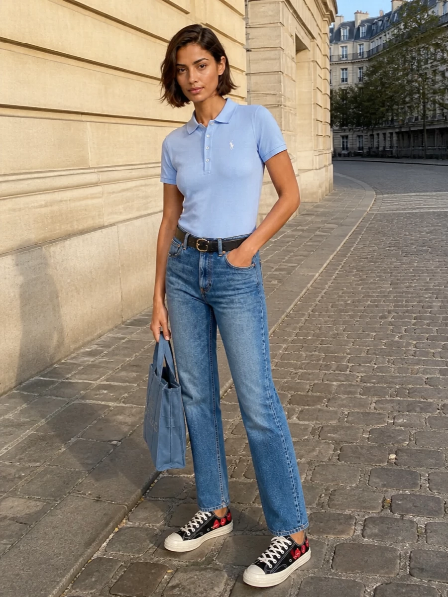 Polo ralph lauren blue polo apc jeans outfit