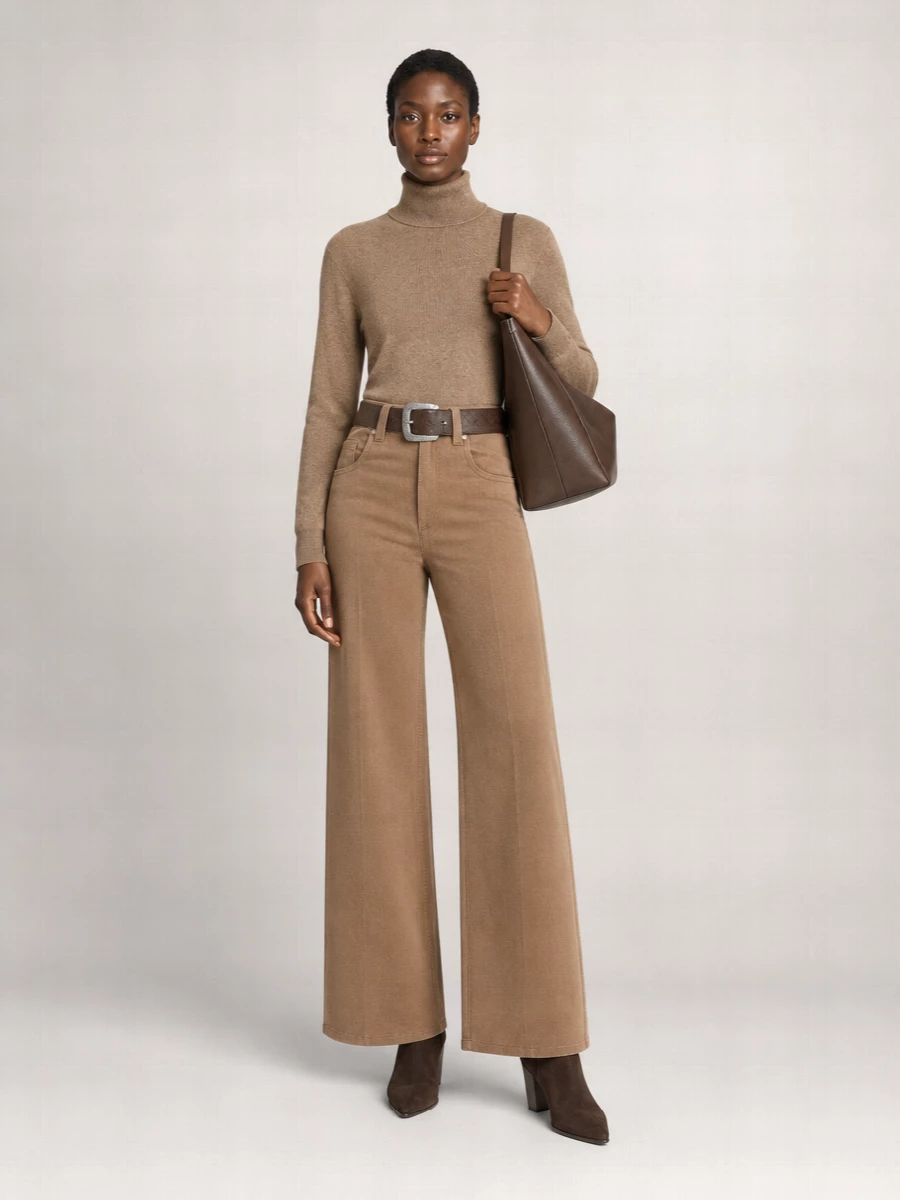 Brunello Cucinelli Denim Wide-Leg High-Rise Jeans