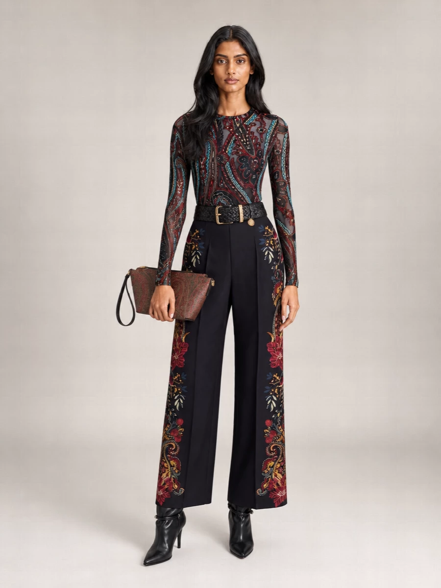 Etro Arnica Mini Jacquard Clutch Bag