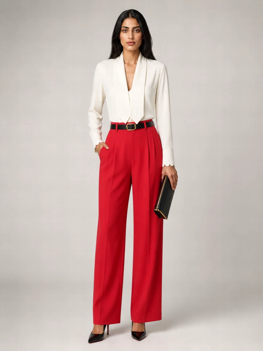 Elisabetta Franchi High-Rise Tailored Trousers