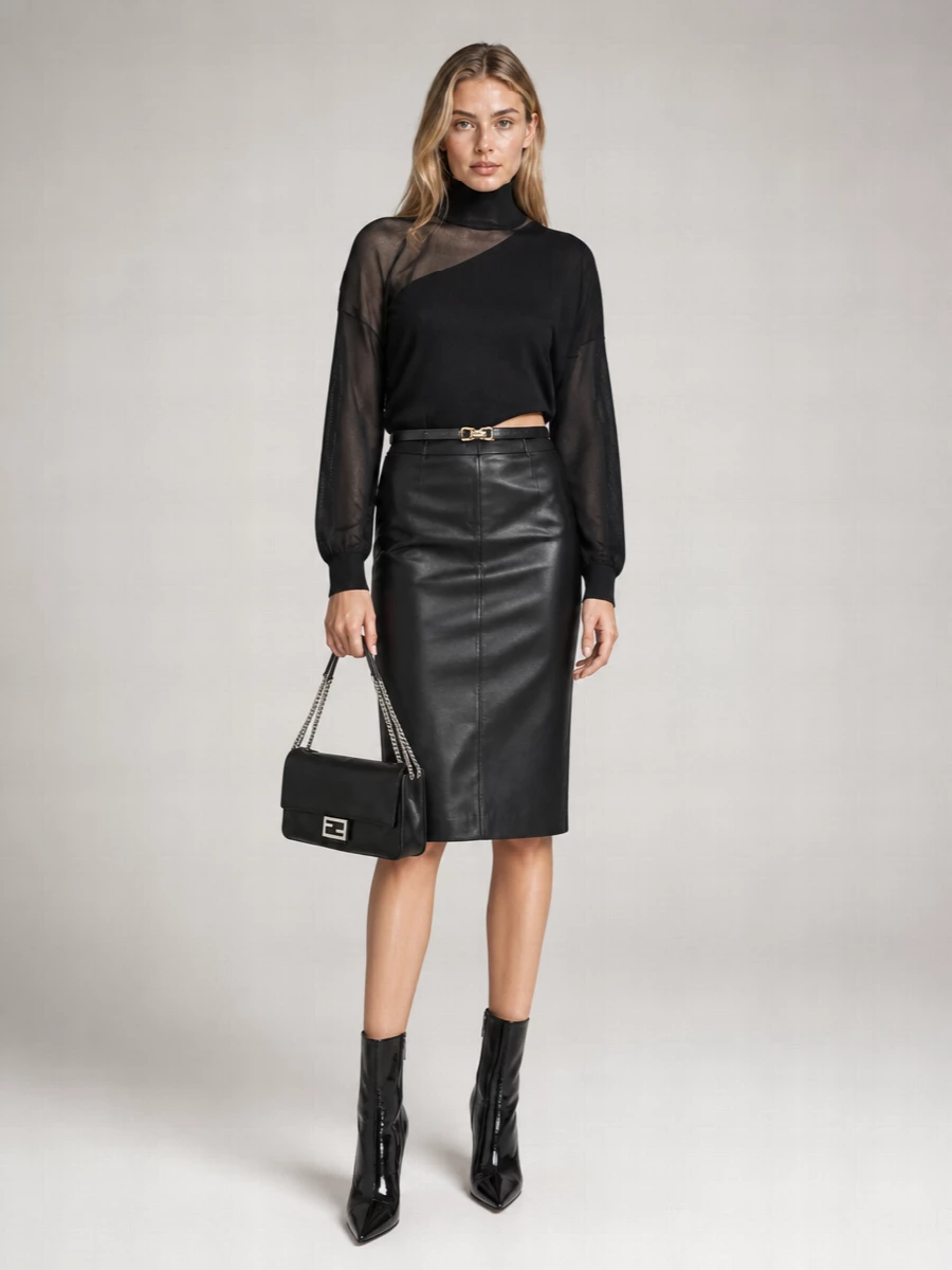 Fendi Silk Turtleneck Cutout Jumper