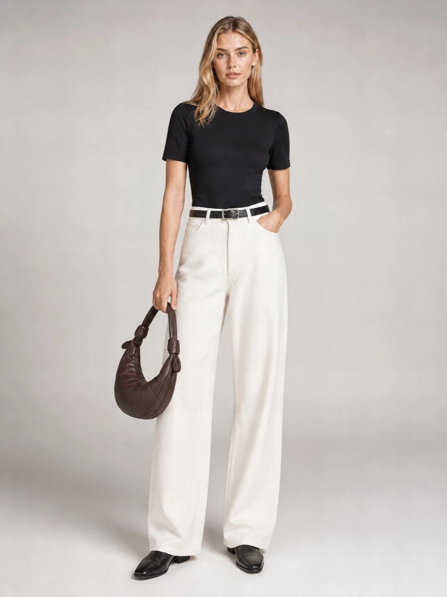 Lemaire Ribbed Cotton Short-Sleeve T-Shirt