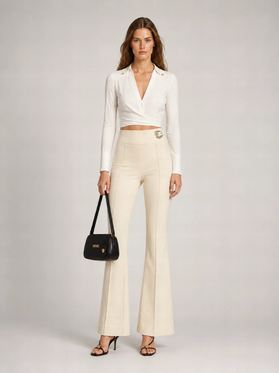 Versace Jeans Couture Cotton Straight-Leg Trousers