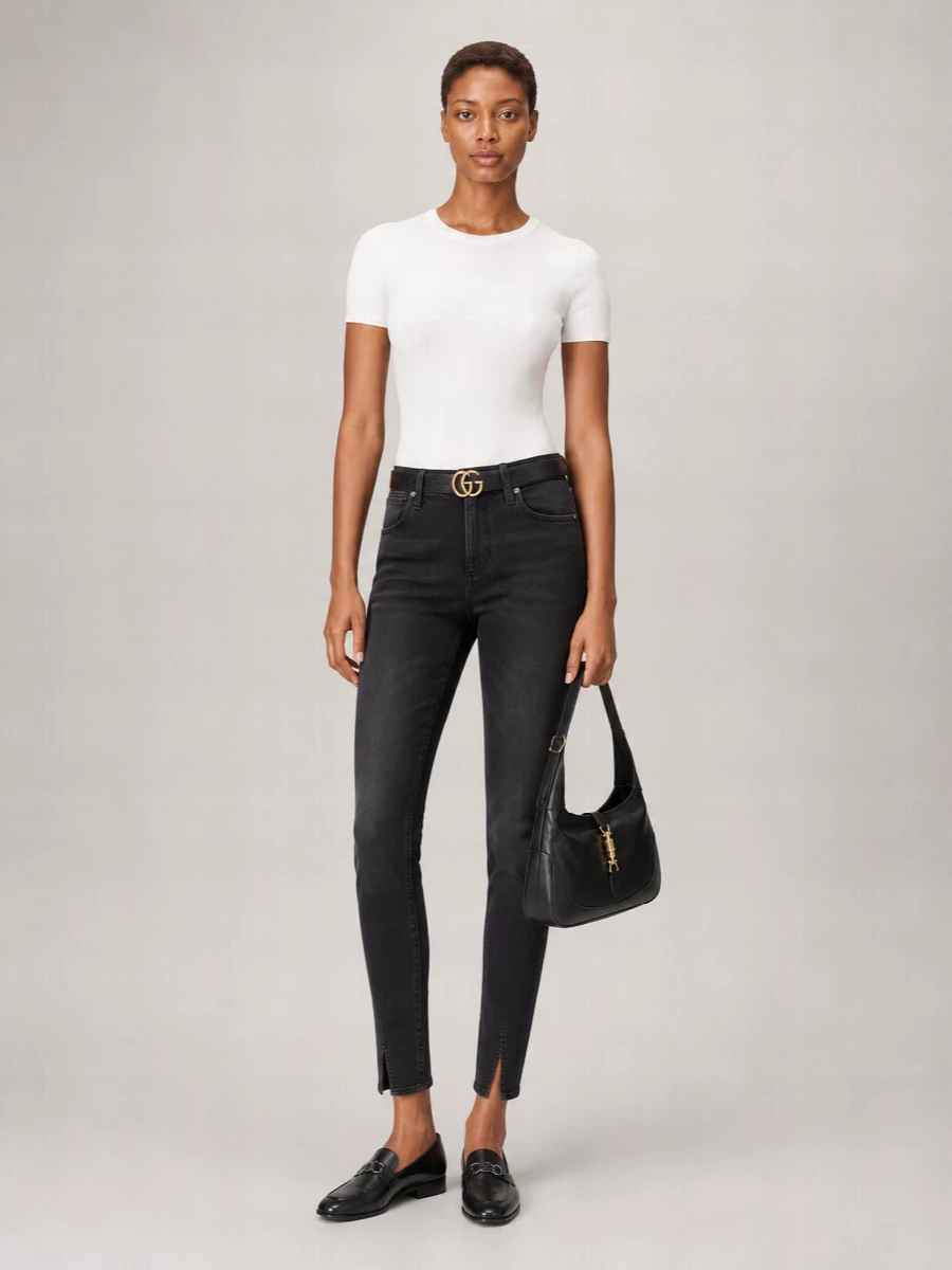 Gucci Black Calf Leather Shoulder Bag