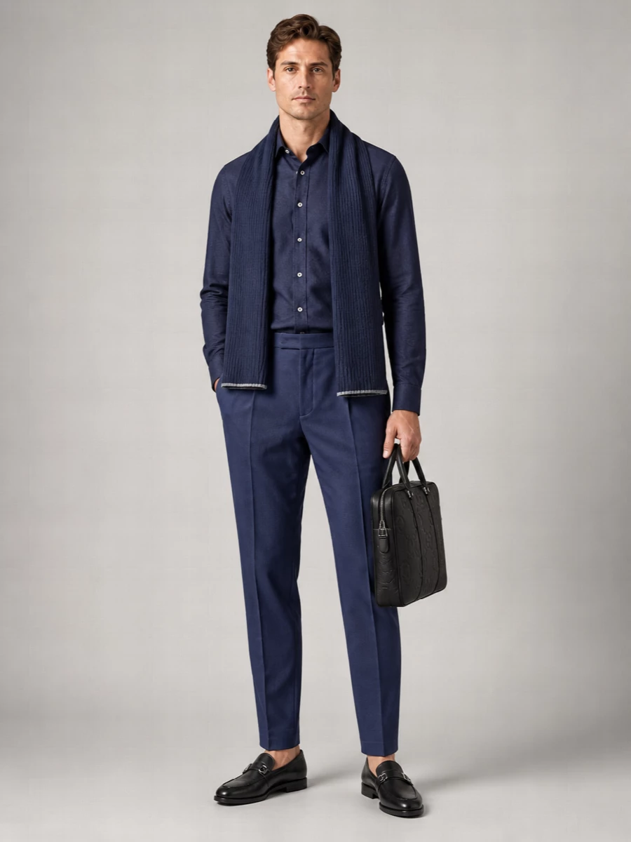 Giorgio Armani Silk Blend Textured Regular-Fit Shirt