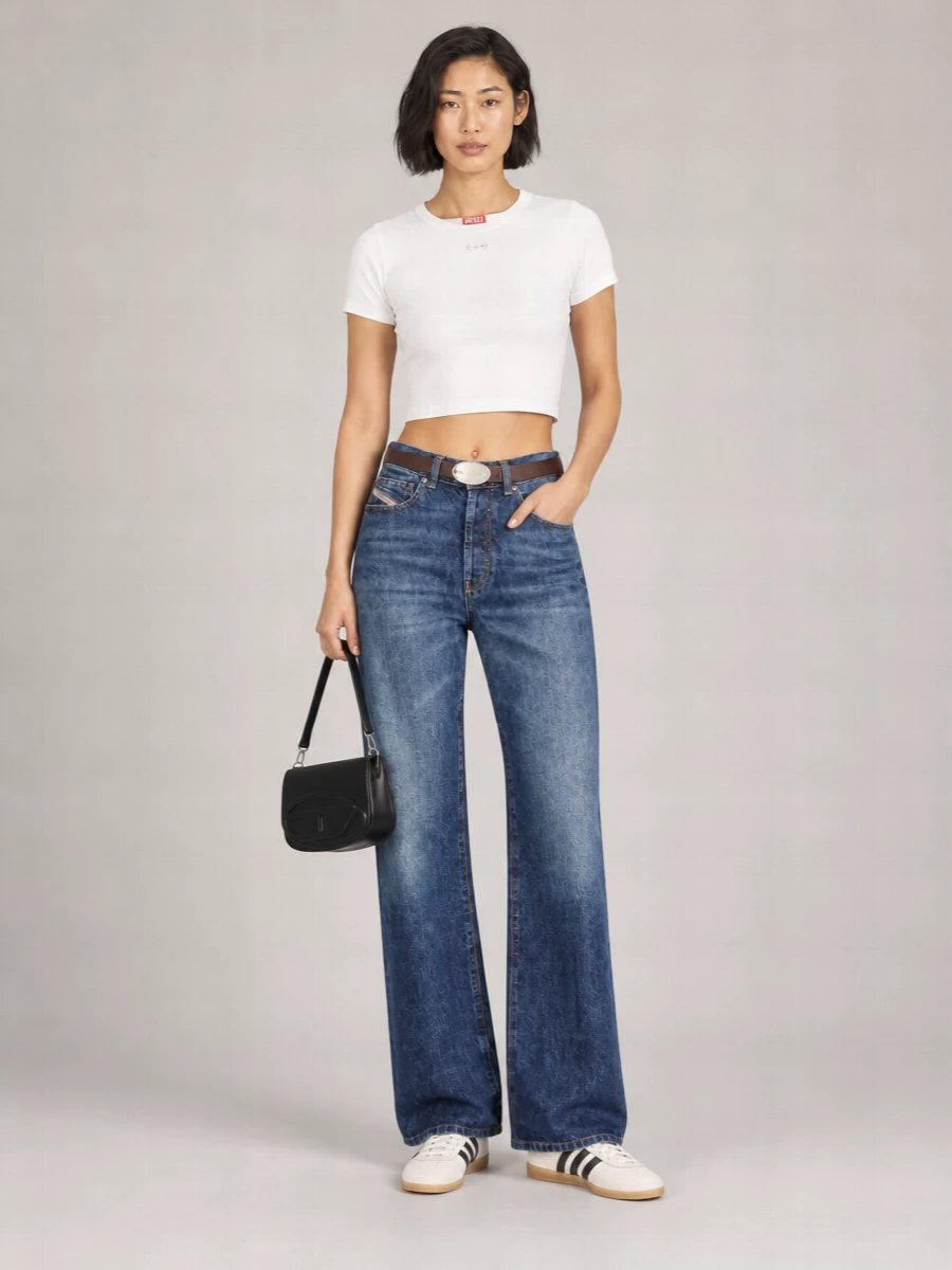 Diesel 1Dr Twin Calf Leather Shoulder Bag