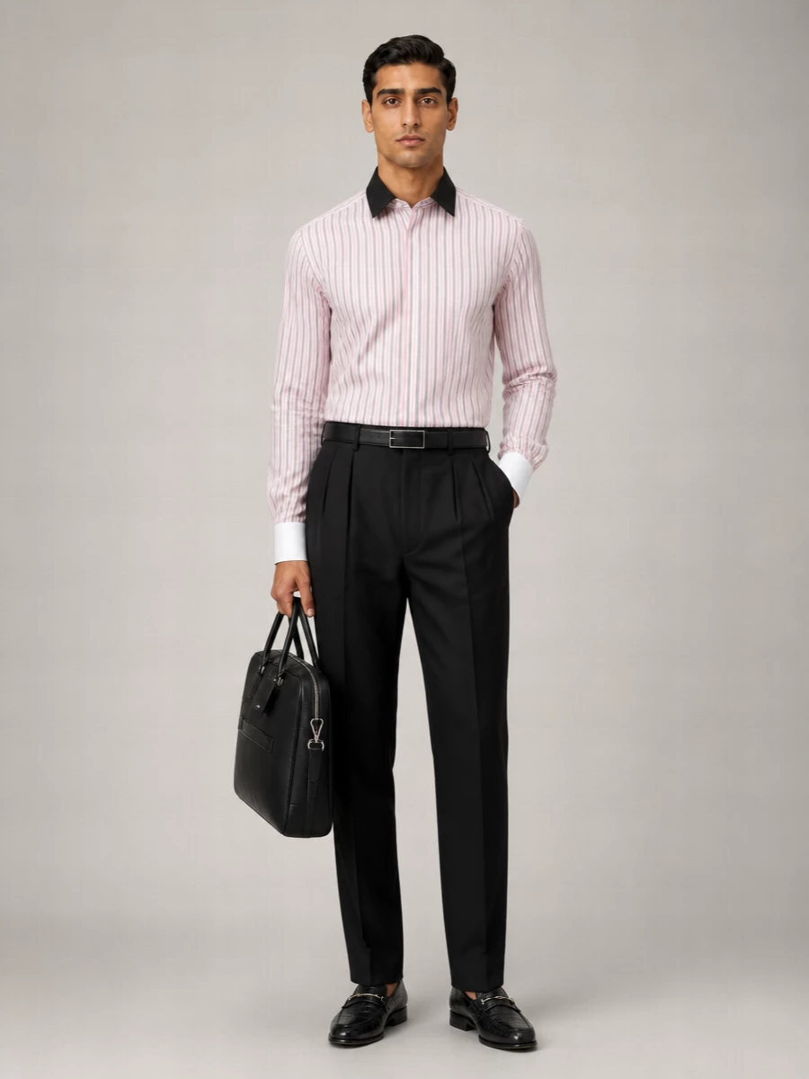 Tom Ford silk striped long-sleeve shirt