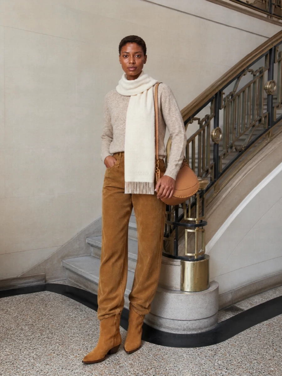 Isabel marant camel jeans oatmeal sweater boots
