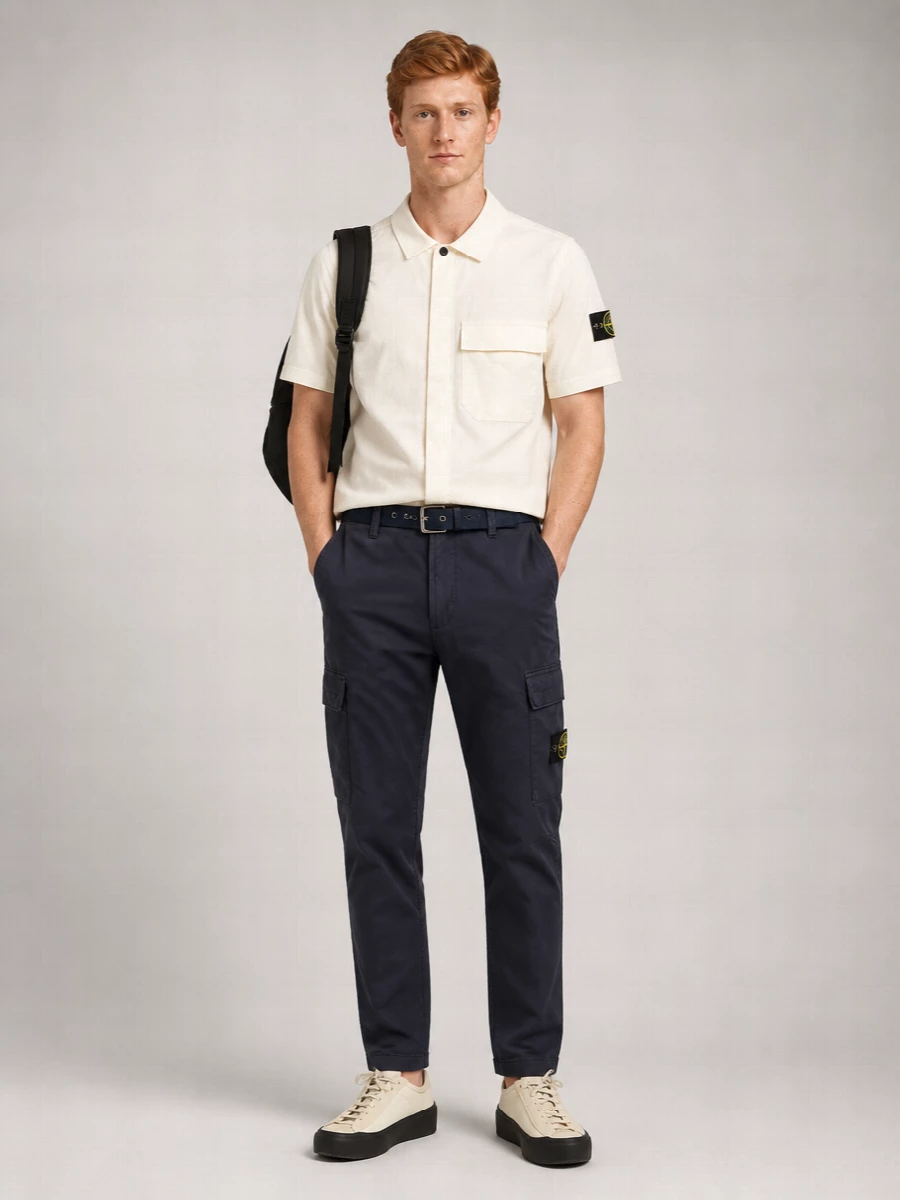 Stone Island Straight-Leg Cargo Trousers