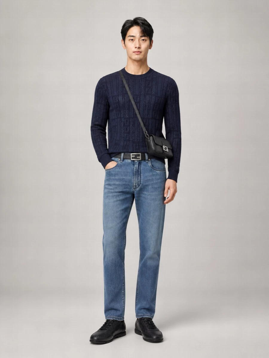 Fendi Denim Straight-Leg Jeans